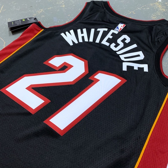 Nike Miami Heat Hassan Whiteside Jersey 864487-010 21 44 Medium Swingman NBA - Picture 7 of 9